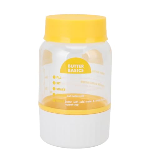 Butter Maker Cup Plastik Multifunktional Creme -Separator -Butter -Flasche zum Küchenkochen backen | Hausgemachtes Butterglas mit eingebautem Sieb, das einfach zu benutze von EVTSCAN