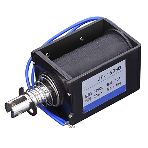 DC-Magnet-Elektromagnet, JF-1683B Push-Pull-Typ DC-Magnet-Elektromagnet 78,4 N 24 V DC 20 mm Hub von EVTSCAN