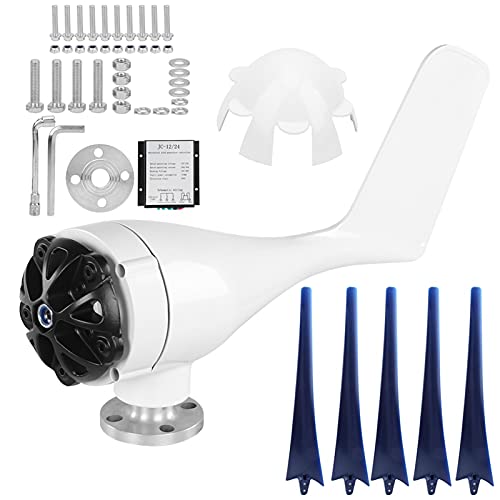 EVTSCAN 400 -W -Windkraftanerator Generator Effiziente Stromversorgungsboote Mobile Häuser Blau 5 Blätter mit starker Windenergieauslastung (12V) von EVTSCAN