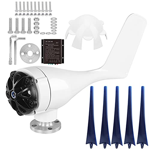 EVTSCAN 400 -W -Windkraftanerator Generator Effiziente Stromversorgungsboote Mobile Häuser Blau 5 Blätter mit starker Windenergieauslastung (48V) von EVTSCAN