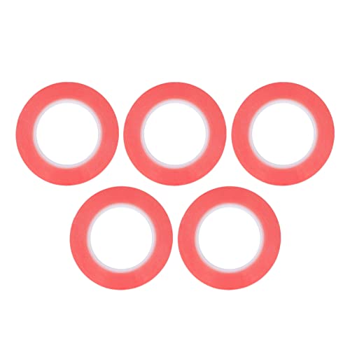 EVTSCAN 5pcs doppelseitiges Klebeband Hochleistungsumnehmbares Superkleber Haustier für Handwerksgeschenkpackung Rot (4mm) von EVTSCAN