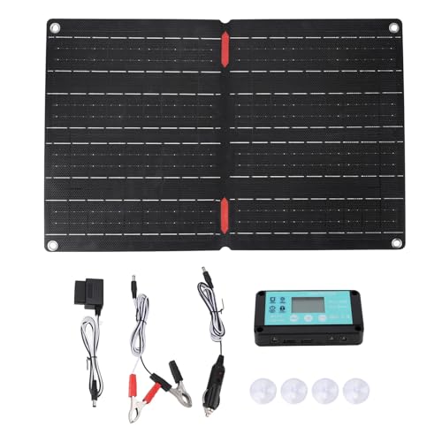 EVTSCAN 60W ETFE FALTBLICHE SOLAR PEIL 60A Controller OBD -Stecker 12V IP68 CAR Solar Ladekit Kit von EVTSCAN