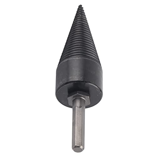 EVTSCAN Brennholzbohrer Bit Holz Block Splitter Kohlenstoffstahlkegel Hex Schaftbohrwerkzeug Schwarz schwarz (38mm) von EVTSCAN