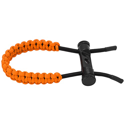 EVTSCAN Compound Bow Wrist Sling Handschlaufe, geflochtenes Kordelseil, verstellbar für Training und Training(Orange) von EVTSCAN