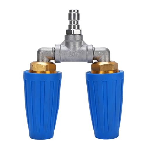 EVTSCAN Doppelte Turbinen düse Edelstahl 4000psi Dual rotierende Turbo düse Gartenwagen Reinigung (Blue) von EVTSCAN