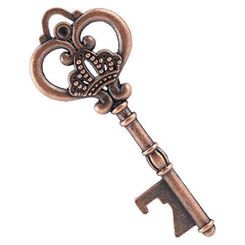 EVTSCAN Flaschenöffnerschlüssel, schlüsselförmiger Flaschenöffner mit Tag Card Twine für Hochzeitsgäste Geschenkparty(20pcs bottle openers only) von EVTSCAN