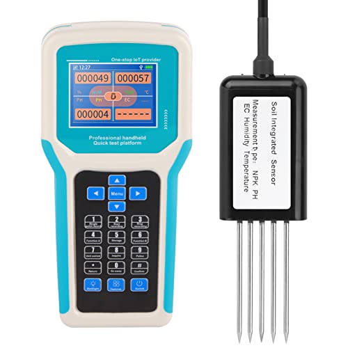 EVTSCAN Intelligent Soil Tester Temperatur Feuchtigkeit EC PH Stickstoff Phosphor Kalium Meter Englische Version(EU) von EVTSCAN