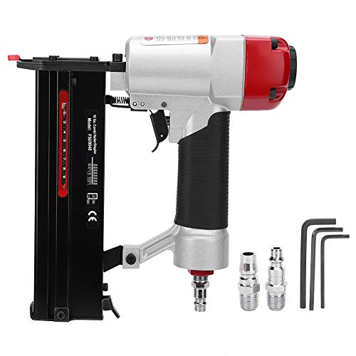 EVTSCAN Neueste Luftnagelpistole, Luftnagelpistole 2-in-1-Druckluftnagler-Kit Aluminiumlegierung Druckgussgehäuse 75-100 psi mit Sicherheitsvorrichtung für Holzbearbeitungsprojekte von EVTSCAN