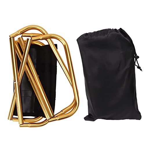 EVTSCAN Outdoor Klappstuhl Aluminiumlegierung Fischereistühle Barbecue Camping Klappbarer Hocker Tragbarer Zughocker Schwarz von EVTSCAN