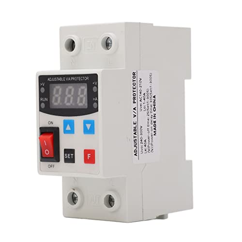 EVTSCAN Over unter Spannung Schutzvorrichtung Einstellbarer Auto Reset Protector 240V -300V 40A von EVTSCAN