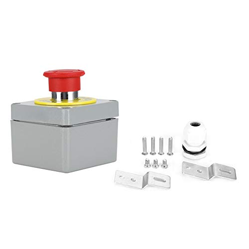 EVTSCAN Schaltkasten 1-Tasten-Not-Aus-Steuerungsbox IP66,Staubdicht Wasserdicht(80 * 75 * 60) von EVTSCAN