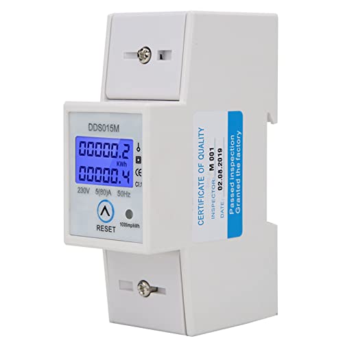 Energiezähler, Stromzähler, DDS015M Wattstundenzähler Digitalanzeige Einphasen-Stromzähler Kann zurückgesetzt werden 230V von EVTSCAN