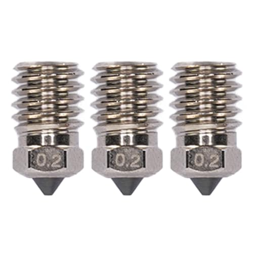 Extruder -Hotend -Düsen hoher Fluss gehärteter Stahldüse 3PCS Lab 3D -Drucker (0.2mm) von EVTSCAN