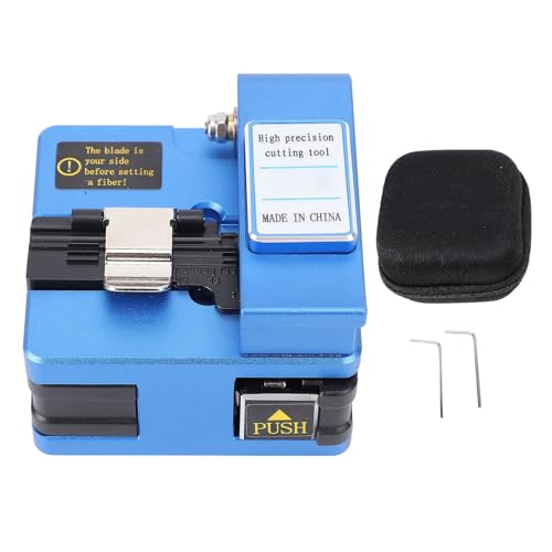 Faser heiße Schmelzenschneidemaschine optische Spalt Ftth Drahtschneider Werkzeug 0,6 Grad Winkel 16 Endflächen 3 in 1 Leuchte Blau von EVTSCAN