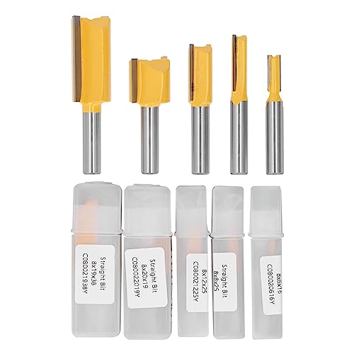 Gerade Router Bit Set Carbid Spipps 2 Flötengeschnittene Stücke zum Trimmen von Cutter gelb für Holzbearbeitungsprojekte Gerade Router Bit Set Carbid Spipps 2 Flötengeschnittene Stücke zum Trimmen von Cutter gelb für Holzbearbeitungsprojekte von EVTSCAN