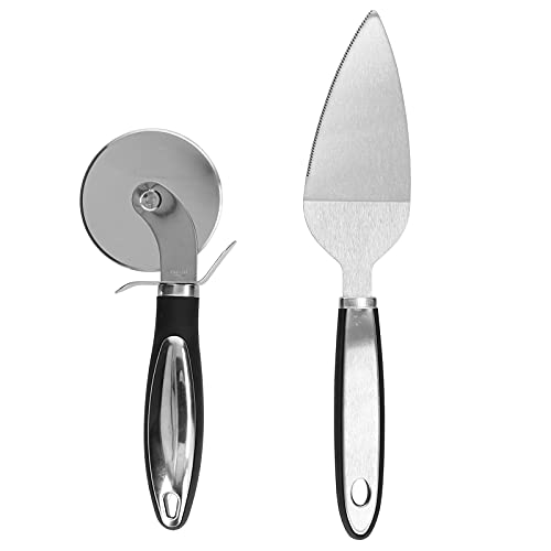 Pizzaschneider Edelstahl Pizza Spatel Spade mit nicht rutschem Griff ergonomisches Design für Küchennutzung von EVTSCAN