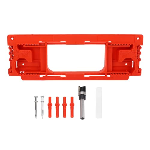 Scharnier -Türschloss -Blende Locator Red ABS Router Vorlage für präzise Türscharnierinstallation Scharnier -Türschloss -Blende Locator Red ABS Router Vorlage für präzise Türscharnierinstallation von EVTSCAN