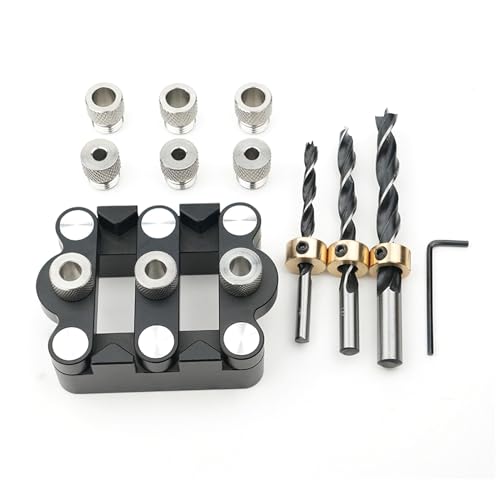Selbstzentrierende Doweling -Jig präzise Ausrichtung Dübel Bohrführer Punch -Locator mit 3 Drill -Teilen für Holzbearbeitung DIY Selbstzentrierende Doweling -Jig präzise Ausrichtung Dübel Bohrführer Punch -Locator mit 3 Drill -Teilen für Holzbearbeitung DIY von EVTSCAN