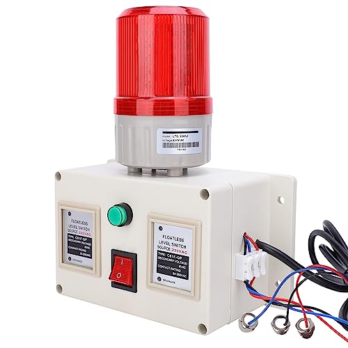 Sensor 90-105dB Wasserstandsalarm Wasserleckdetektor Einstellbarer Tank Überwachung Vollmangel Flüssigkeitswassertank Überlaufalarm EU-Stecker AC220V von EVTSCAN