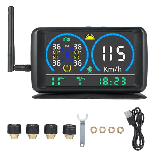 Solar Charge Tire Pressure Monitoring System 5inch Color LCD Display 0 to 13Bar 0 to 188PSI for Heavy Duty Trucks Solar Charge Tire Pressure Monitoring System 5inch Color LCD Display 0 to 13Bar 0 to 188PSI for Heavy Duty Trucks von EVTSCAN