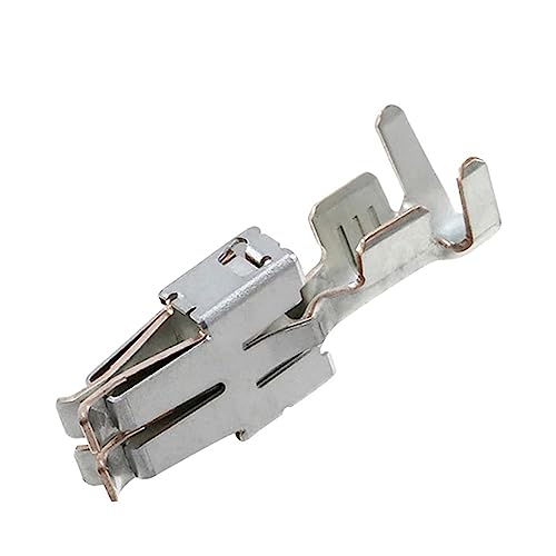 20/50/100/200 Stück Tyco 6,3 mm Automobil-Auto-Spleißdrahtklemme 926965-1 nicht isolierte weibliche Crimpklemmen DJ6218B-E6.3B (Farbe: weiblich, Größe: 50 Stück) von EVURU