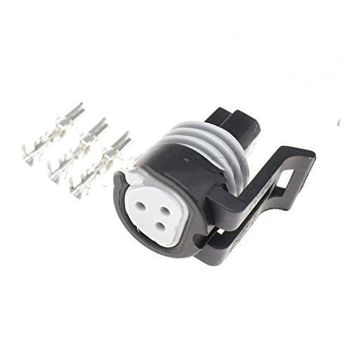 1-20SETS 3 Pin 12110192 12065287 12078090 0441004 Wege Delphi Auto Wasserdichte Automotive Öl Kraftstoff Drucksensor Stecker Stecker (Color : Svart, Size : 5Sets) von EVURU