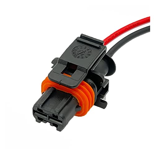 EVURU 2 Pin 1928404072 Automotive Common Rail Diesel Injector Stecker Elektronischer Stecker Kabelbaum Buchse Kompatibel mit Bosch 1928403137 (Color : 2P Wiring Harness, Size : 5Pcs) von EVURU
