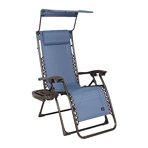 EVURU Breiten Boden Modell Zero Gravity Stuhl Baldachin, Kissen & Getränke-Tablett Folding Outdoor Rasen, Deck von EVURU