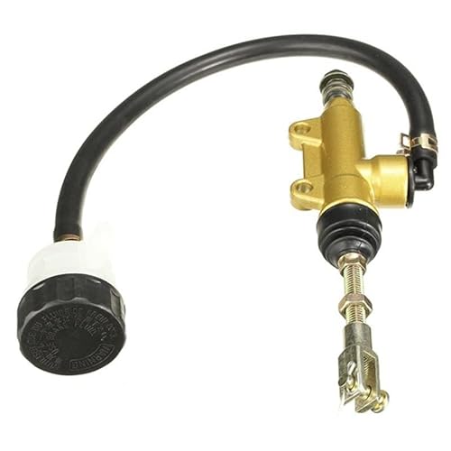 EVURU Hintere Scheibenbremse Bremssattel System Pad Für 1 Stück Gold Motorrad Zylinder ATV Motorrad Bremsen Hydraulikpumpe Quad Dirt Bike Pit Rear Foot Brake Master von EVURU