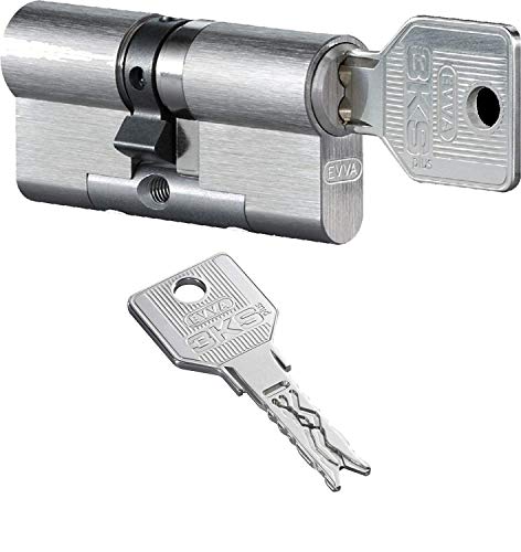 EVVA 3KS plus Doppelzylinder beidseitig KZS mit 3 Schlüssel, Länge (a/b) 31/36mm (c=67mm), Not-u. Gefahrenfunktion BSZ, spezieller Bohr-u. Ziehschutz KZS beidseitig, modulare Bauweise SYMO von EVVA