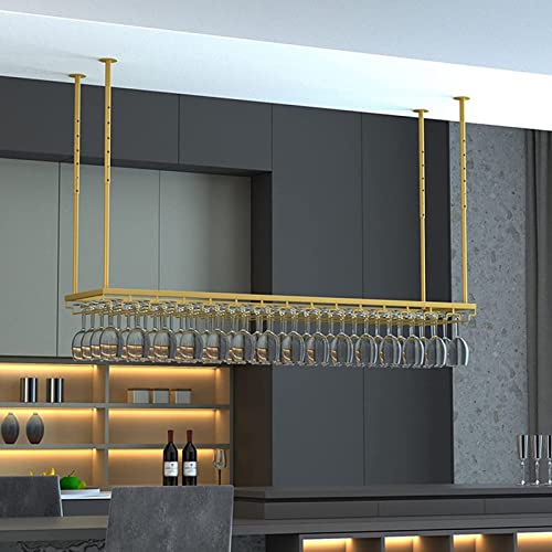 EVXOIJMS Industrielle Metall-Vintage-Bar-Weinregale zur Wandmontage, höhenverstellbares Weinglasregal an der Decke, hängendes Weinregal, perfekt für Bar, Café, Küche/80 cm () von EVXOIJMS