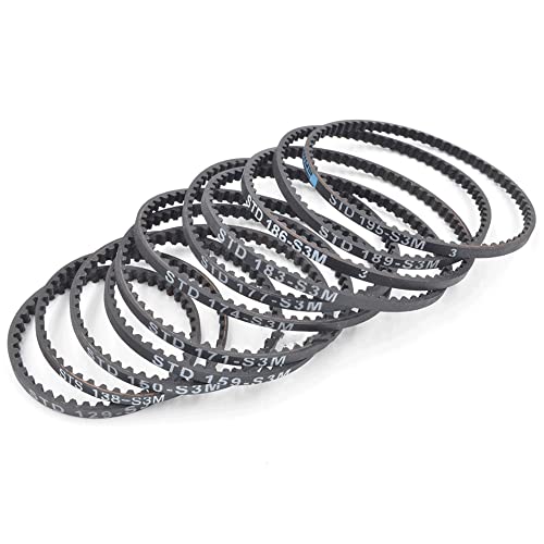 EVepes Xuhuhu-Equipment Timing Belt S3m Hinterer Frontgürtel 102/138/150/159/162/171/177/183/186/189/189/1211/10, Synchronriemen für 3D-Drucker (Size : 1pc, Color : 138-S3M-3-(46Teeth)) von EVepes