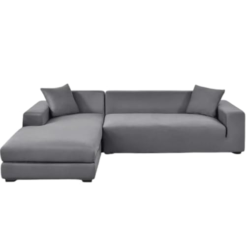 EW EDLERWOHNEN Elastischer Sofabezug Luna (Grau, 2-Sitzer (145-185cm)) von EW EDLERWOHNEN