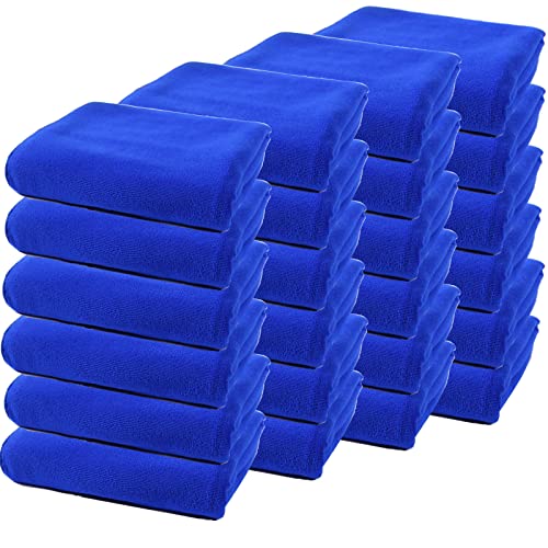 EWANTO 24x Mini Handtuch Gästehandtuch Waschlappen mit Aufhängeschlaufe 30 x 30 cm superweiche Mikrofaser Farbe: Navy von EWANTO