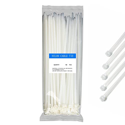 500x EWANTO Kabelbinder Set Länge 300 mm Breite 3,6 mm Farbe Weiß Nylon Kabelbinder zur Organisation von Haushalt Garten und Arbeitsplatz Ordnung Cable Tie Zip Tie Set Kabel Binder langlebig von EWANTO