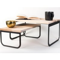 Holz Frühstückstablett Mit Metallbeinen, Laptop Halter, Esstablett Im Bett, Computertisch, Teeplatte | Hellholz von EWARTWOODS