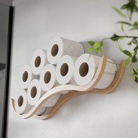 Toilettenpapierhalter Klopapierhalter Regal Wc Roll Wandhalterung Holz Schwimmendes Für Bad Welle Toilettenpapierhalter Klopapierhalter Regal Wc Roll Wandhalterung Holz Schwimmendes Für Bad Welle von EWARTWOODS