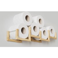 Toilettenpapierhalter Regal Wc-Rolle Wandhalterung Holz Floating Rack Für Badezimmer Ziegelstein von EWARTWOODS