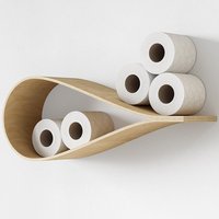 Toilettenpapierhalter Regal Wc-Rolle Wandhalterung Holz Schwimmendes Für Badezimmer Drop von EWARTWOODS