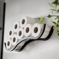 Toilettenpapierhalter Regal Wc-Rolle Wandhalterung Holz Schwimmendes Regale Für Badezimmer Wave von EWARTWOODS