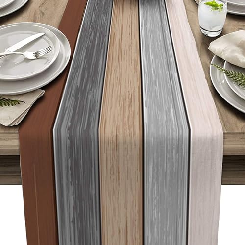 Moderne Tischläufer Braun Wohnzimmer Tischsets Antik Altrustikales Holz Tischläufer Tisch Dekoration für Bankett Hochzeit Drinnen Urlaub Party Dekor 33×183cm Moderne Tischläufer Braun Wohnzimmer Tischsets Antik Altrustikales Holz Tischläufer Tisch Dekoration für Bankett Hochzeit Drinnen Urlaub Party Dekor 33×183cm von EWAYSEU