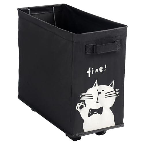 EWDHJK Bodenstehender, herausnehmbarer Aufbewahrungskorb, Faltbarer, multifunktionaler unter dem Tisch, geeignet for Büros und Schlafzimmer(Black2) von EWDHJK
