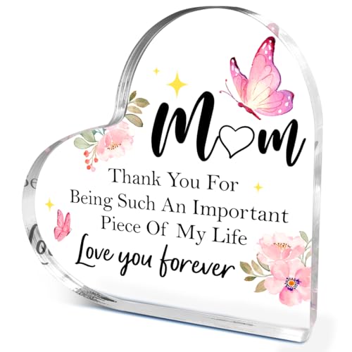 Acryl-Dekoration mit Aufschrift "Thank for Being Such an Important Heart", Geschenk für Mutter von Tochter und Sohn, Geburtstagsgeschenk für Mama, Muttertagsgeschenke für neue Mutter, geschätzte Acryl-Dekoration mit Aufschrift "Thank for Being Such an Important Heart", Geschenk für Mutter von Tochter und Sohn, Geburtstagsgeschenk für Mama, Muttertagsgeschenke für neue Mutter, geschätzte von EWDMOUK