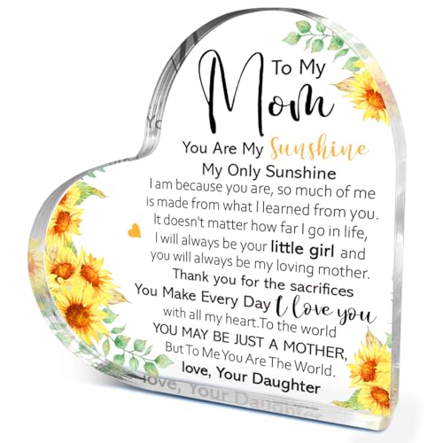 Acryl-Schild in Herzform mit Aufschrift "You are My Sunshine My Only Sunshine", Geschenk für Mutter, Geschenk für Mutter, Geburtstag, Geschenkidee für Bderoom Büro Acryl-Schild in Herzform mit Aufschrift "You are My Sunshine My Only Sunshine", Geschenk für Mutter, Geschenk für Mutter, Geburtstag, Geschenkidee für Bderoom Büro von EWDMOUK