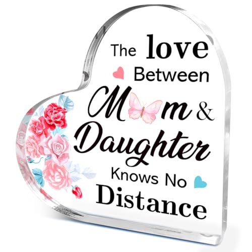 Acryl-Schild mit Aufschrift "The Love Between Mom & Daughter", Muttertagsgeschenk für Mutter von Tochter, Geburtstagsgeschenk für Mutter, Dankeschön, Mama, Herz-Acrylschild, Geschenke für Mama Acryl-Schild mit Aufschrift "The Love Between Mom & Daughter", Muttertagsgeschenk für Mutter von Tochter, Geburtstagsgeschenk für Mutter, Dankeschön, Mama, Herz-Acrylschild, Geschenke für Mama von EWDMOUK