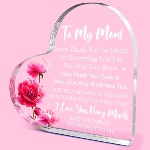 Acryl-Tischdekoration, "Thank You so Much for Everything", Schreibtischdekoration, Acryl-Herz-Gravur, 11,4 x 11,4 cm, Muttergeschenk, Geburtstagsgeschenk Acryl-Tischdekoration, "Thank You so Much for Everything", Schreibtischdekoration, Acryl-Herz-Gravur, 11,4 x 11,4 cm, Muttergeschenk, Geburtstagsgeschenk von EWDMOUK