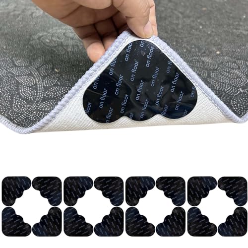 EWENYS 16er-Pack Antirutschmatte für Teppich, Teppich Klebepads Fixierung Gummi,Teppichstopper Antirutschpads, Antirutsch Pads für Teppich Sofa Rug Carpet Stop von EWENYS
