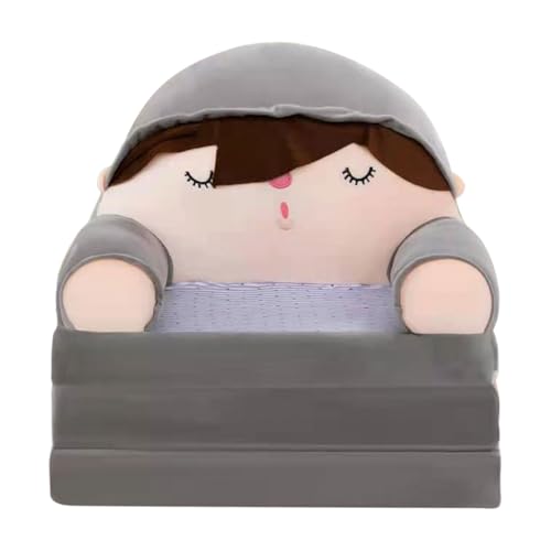 EWFAS Ausklappbares Kindersofa Mini Bärchen Abnehmbarer Bezug Schlafzimmer ohne Liner Spielsofa Kuschelsofa Übernachtungssofa Kinder mit Abnehmbarem Bezug（Ohne Liner Füller） von EWFAS