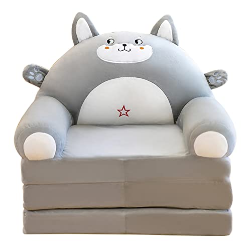 EWFAS Ausklappbares Kindersofa Mini Bärchen Abnehmbarer Bezug Spielsofa Kuschelsofa Übernachtungssofa Sofa Kinder mit Abnehmbarem Bezug Leichtgewicht Kinder Sofa（Ohne Liner Füller） von EWFAS