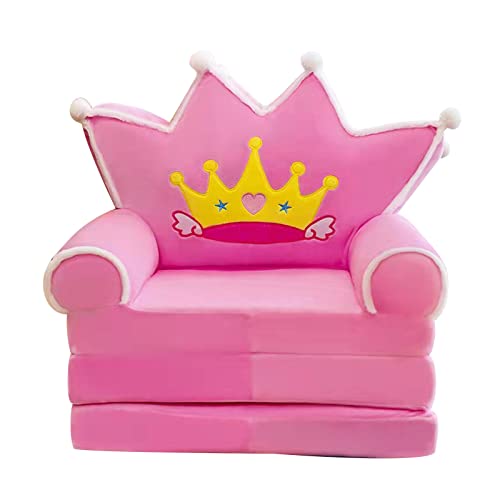 EWFAS Ausklappbares Kindersofa Mini Bärchen Abnehmbarer Bezug Spielsofa Kuschelsofa Übernachtungssofa Sofa Kinder mit Abnehmbarem Bezug Leichtgewicht Kinder Sofa（Ohne Liner Füller） von EWFAS